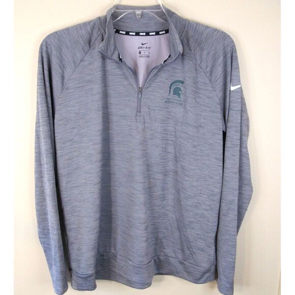 Nike Dri-Fit Michigan State Gray Pacer Half‎ Zip Pullover Women's XL Spartans - Picture 1 of 9
